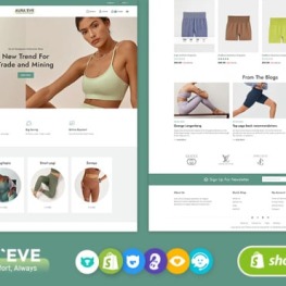 AuraEve Minimal For Yoga Wear Shopify Theme # 370257