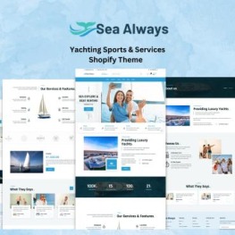 Sea Always Yachting Water Sports Shopify Theme # 370611