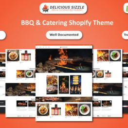 Delicious Sizzle BBQ Grilled Shopify Theme # 370612