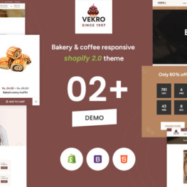 Vekro The Bakery and Food Premium Shopify Theme # 371727