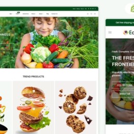 EcoZone Grocery Organic Food Store Shopify Theme # 372941