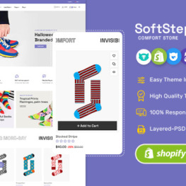 SoftSteps Minimal for Socks Fashion Shopify Theme # 373178