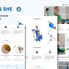 He She Cleaning Services Shopify Theme # 373180