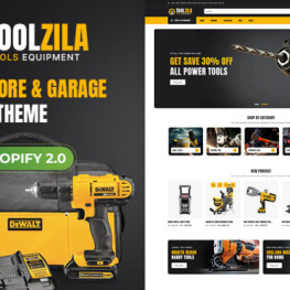Toolzila Garage Mega Tools Shopify Theme # 379305