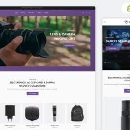 Gazet Electronic Accessories Store Shopify Theme # 381438