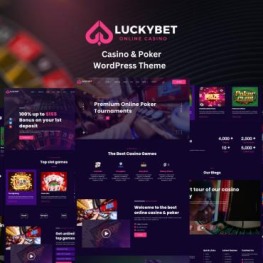 Lucky Bet Casino Poker WordPress Theme # 381596