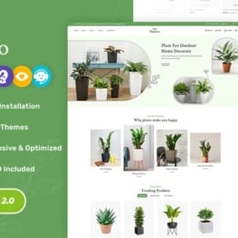 Plantro Clean Fresh Theme Shopify Theme # 382354