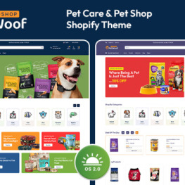 Petwoof Pet Food Pet Store Shopify Theme # 382630