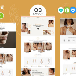 Dazzing Modern Jewelry Store Shopify Theme # 385250