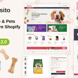 Pawsito Pets Care Pets Food Store Shopify Theme # 385655