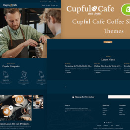CupfulCafe Coffee Cafe Food Shop Shopify Theme # 388884