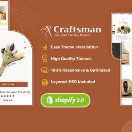 Craftsman Handmade Furniture Home Shopify Theme # 388886