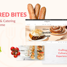 Catered Bites Restaurant Catering Shopify Theme # 388887