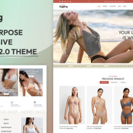 Giggling Lingerie Bikini Inner Wear Shopify Theme # 390488