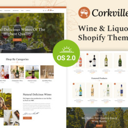 Corkville Wine and Liquor Store Shopify Theme # 392563
