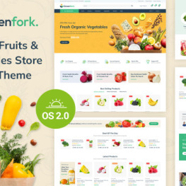 Greenfork Vegetable and Fruits Store Shopify Theme # 392767