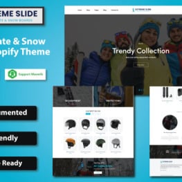Extreme Slide Skiing Skate Snow Boards Shopify Theme # 392770