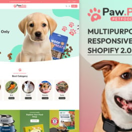 Pawpals Pet Food Pet Nutrition Store Shopify Theme # 395240