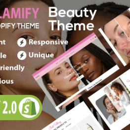 Glamify Beauty Cosmetics Shopify Theme # 398782