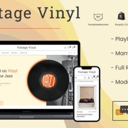Vintage Vinyl Music and Records Shopify Theme # 400433