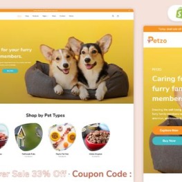 Petzo Elegant Petshop Shopify Theme # 404010