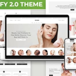 Beuberry Beauty Cosmetic Skincare Shopify Theme # 404586