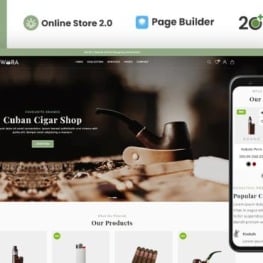 Crewora for Cigars Smoking Equipment Shopify Theme # 405189