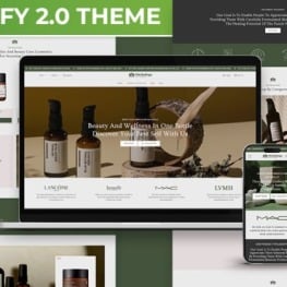 Herbology Beauty Cosmetics Skincare Shopify Theme # 406227