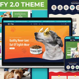 Petpaw Pet Fashion Store Pet Food Shopify Theme # 407861