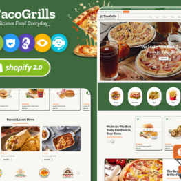 TacoGrills for Burger Pizza FastFood Shopify Theme # 408503