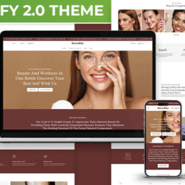 Berry Bliss Beauty Cosmetics Store Shopify Theme # 410863