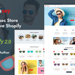 Glassey Eye Glasses and Frames Store Shopify Theme # 413222