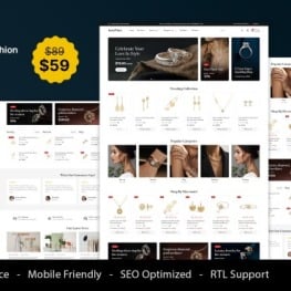 JewelMart Jewelry and Watch Shopify Theme # 413697