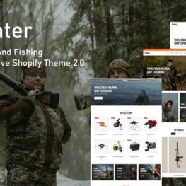Hunter Wildlife And Fishing Shopify Theme # 413698