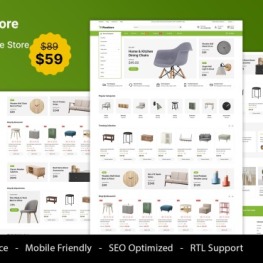 WoodStore Furniture and Mega Store Shopify Theme # 413699