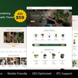 Plantus Plants Nursery Gardening Shopify Theme # 414121