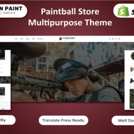 Paintball Paintball Guns Gears Store Shopify Theme # 414438