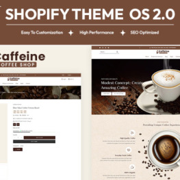 Caffeine Tea Coffee Cafe Store Shopify Theme # 417775