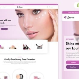 Laura Beauty and Cosmetics Shopify Theme # 420996