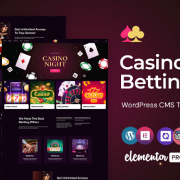Black Online Casino And Betting WordPress Theme # 422914