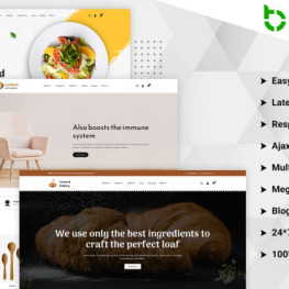 Amber Home and Bakery with Food Shopify Theme # 426360