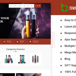Vape Shop Responsive for eCommerce Shopify Theme # 426361