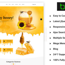 Honeysy Responsive for eCommerce Shopify Theme # 428113