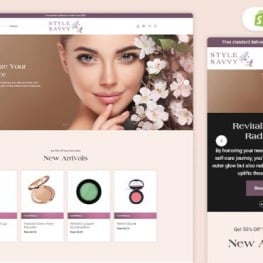 StyleSaavy Beauty and Cosmetics Store Shopify Theme # 428465