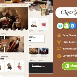 CigarMist for Cigar Tobacco Stores Shopify Theme # 429131