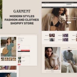 Garment Premium Fashion Clothing Shopify Theme # 431509