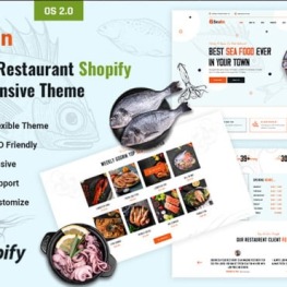 Sealin Sea Food Restaurant Shopify Theme # 431510