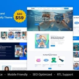 Poolzy Swimming Pool Services Pool Shopify Theme # 433095