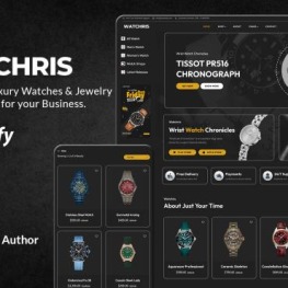 Watchris Luxury Watches Jewelry Store Shopify Theme # 437833
