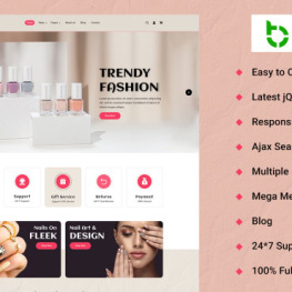 Nail Polish Responsive for eCommerce Shopify Theme # 438413